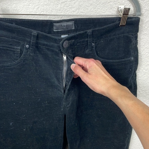 New Kut From The Kloth Rachael Fab Ab Mom Jeans Black Corduroy Pants High Rise 8 - Picture 4 of 11